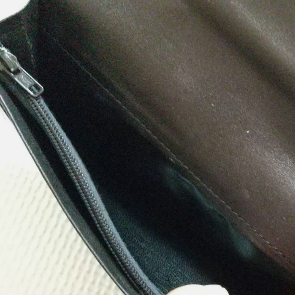 Hanae mori long black leather butterfly wallet - Picture 6 of 8